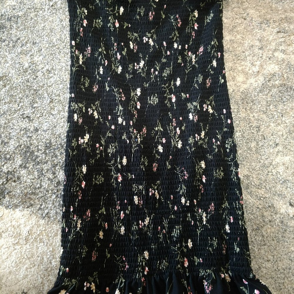 Smocked self tie tube dress